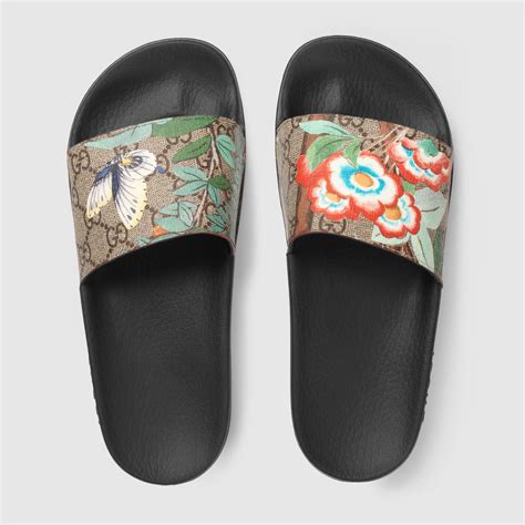 gucci sandal slides|gucci slide sandals women's.